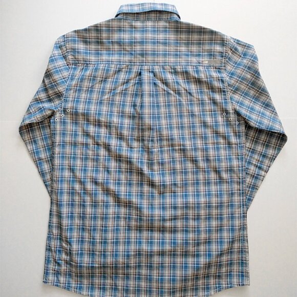 Alphanumeric Button-Up Shirt Top Plaid Check L/S Deadstock Vintage Skateboard - Picture 2 of 5